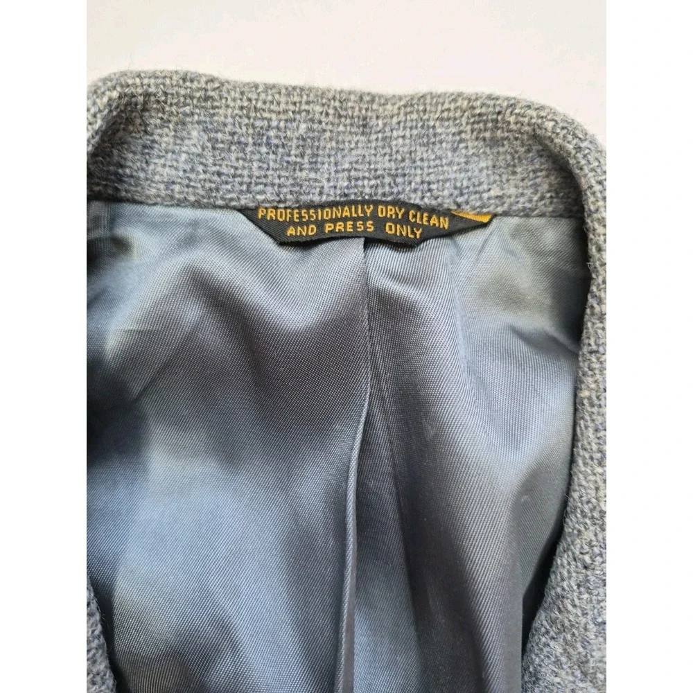 Palm Beach Mens Wool Sports Coat 41S Gray Vintage Made in USA 2 Button V604